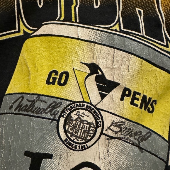 VINTAGE PITTSBURGH PENGUINS TSHIRT SZ XL NHL - Picture 3 of 6